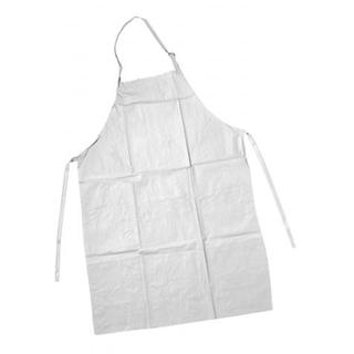 WHITE PLASTIC APRON 65X110CM