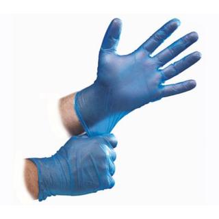 BLUE VINYL GLOVES MEDIUM 100PIECES