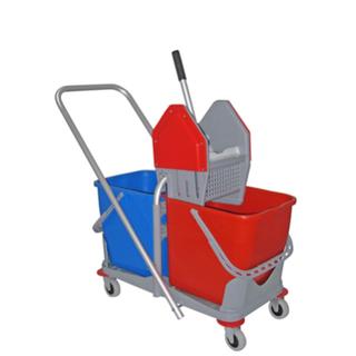 DOUBLE TROLLEY WITH METALIC HANDLE