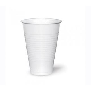 PLASTIC WHITE GLASS WATER-REFRESHMENT 50PIECES